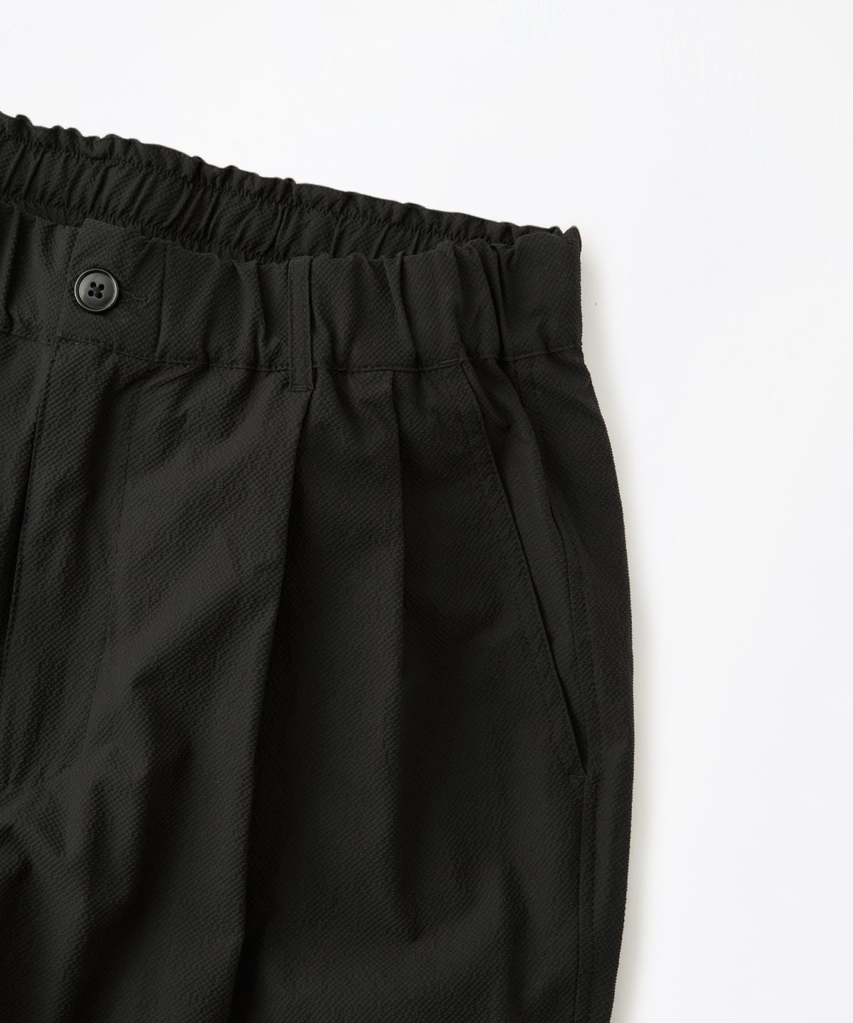 아웃스탠딩(OUTSTANDING) SEERSUCKER COMFORT PANTS_BLACK