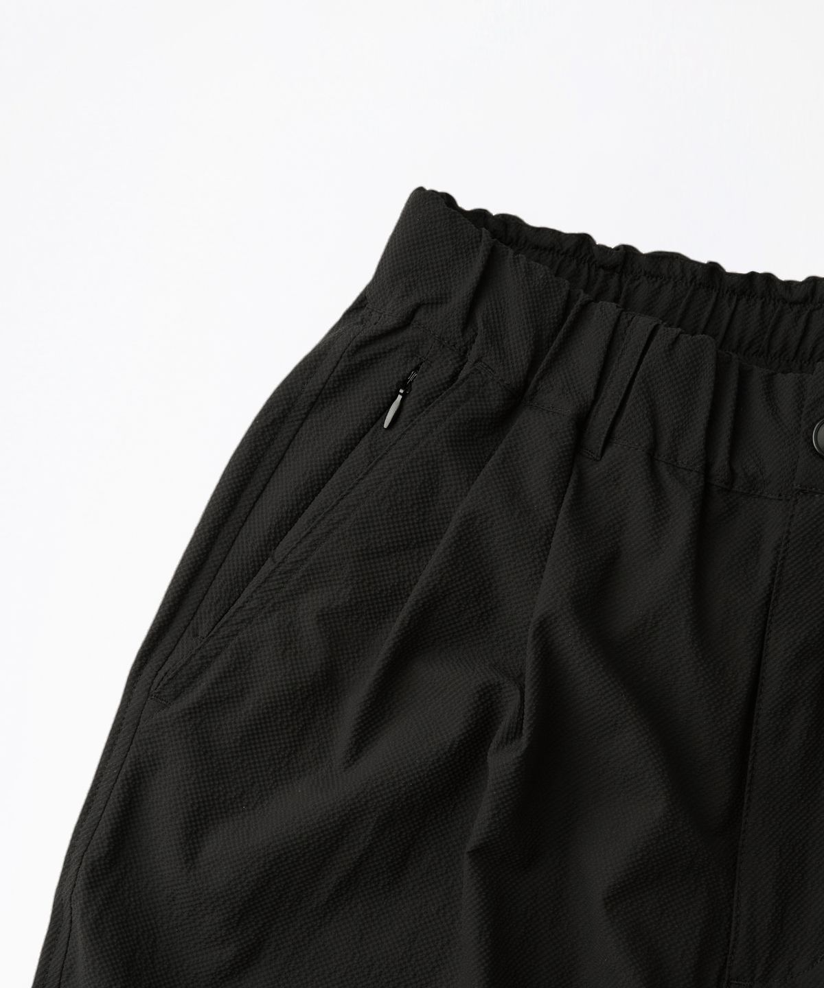 아웃스탠딩(OUTSTANDING) SEERSUCKER COMFORT PANTS_BLACK