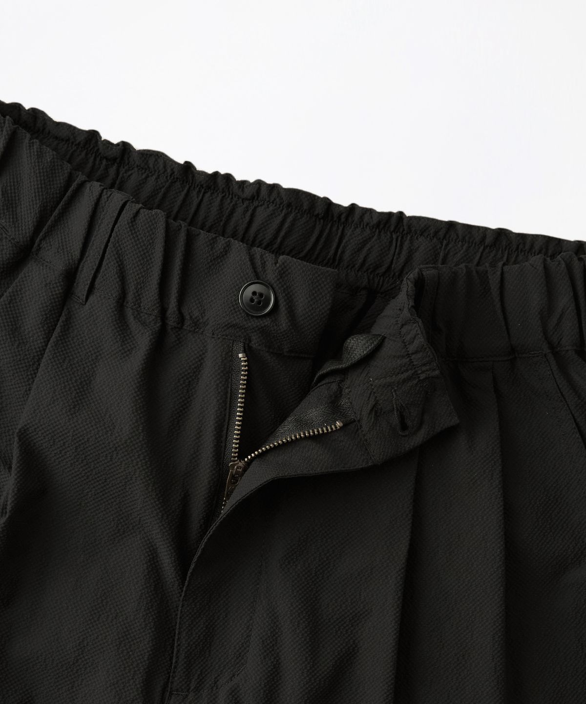 아웃스탠딩(OUTSTANDING) SEERSUCKER COMFORT PANTS_BLACK
