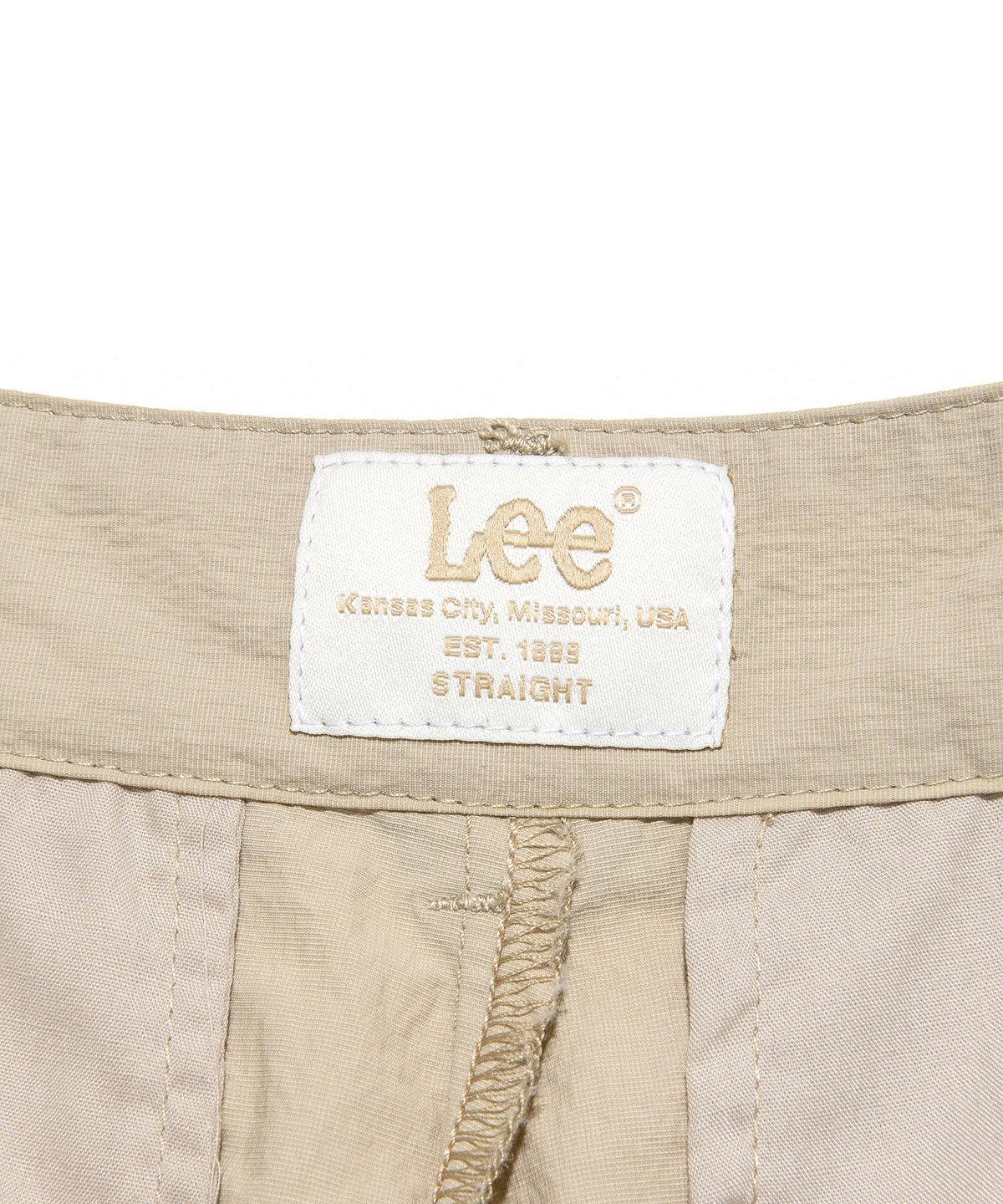 리(LEE) 우먼 나일론 스티치 쇼츠 베이지