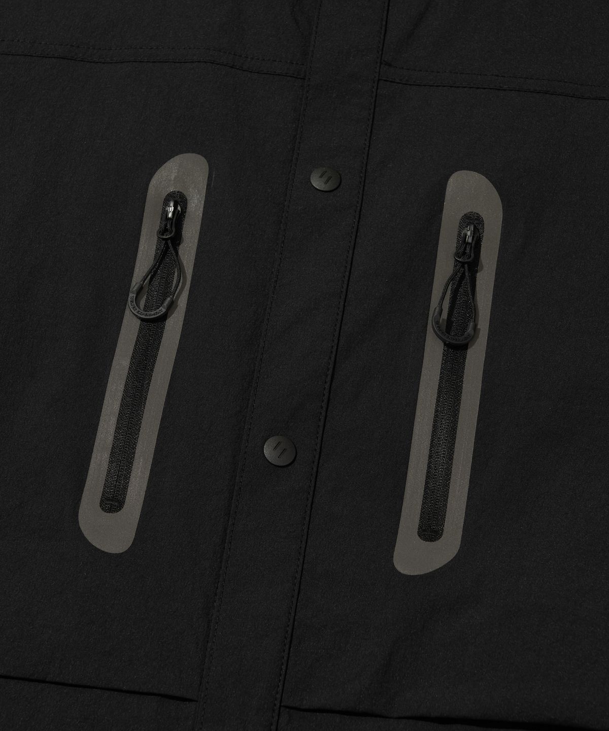 웰터 익스페리먼트(WELTER EXPERIMENT) REFLECTIVE POCKET SHIRT JACKET_BLACK_WCL015