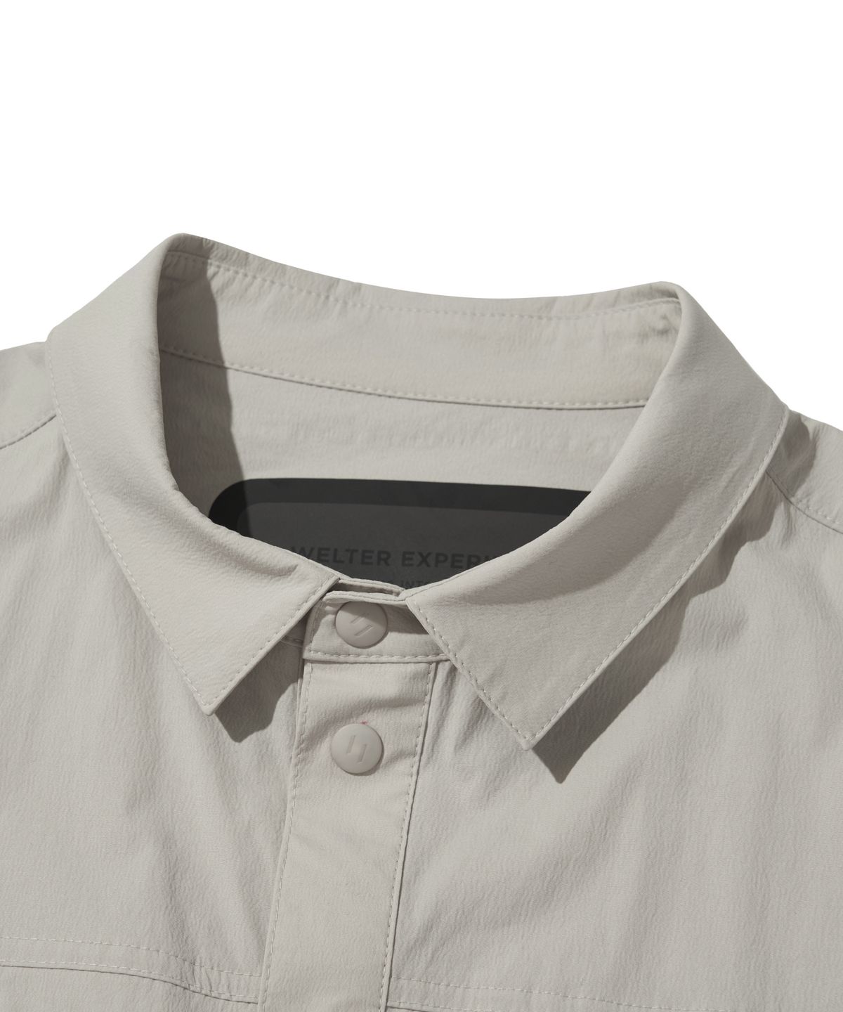 웰터 익스페리먼트(WELTER EXPERIMENT) REFLECTIVE POCKET SHIRT JACKET_LIGHT GRAY_WCL016