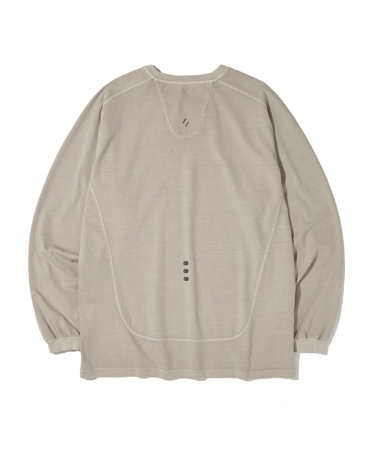 웰터 익스페리먼트(WELTER EXPERIMENT) CONTRAST LONG SLEEVE T-SHIRT_BEIGE_WLT028