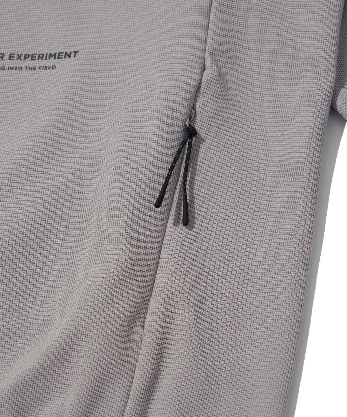 웰터 익스페리먼트(WELTER EXPERIMENT) STRETCH WAFFLE PULLOVER_LIGHT GRAY_WOL088