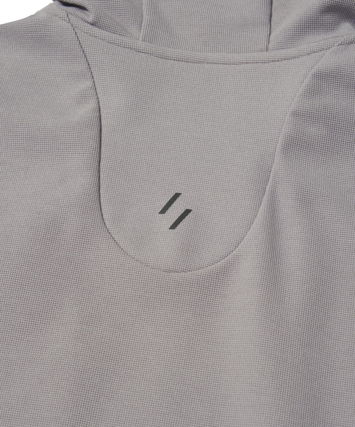 웰터 익스페리먼트(WELTER EXPERIMENT) STRETCH WAFFLE PULLOVER_LIGHT GRAY_WOL088