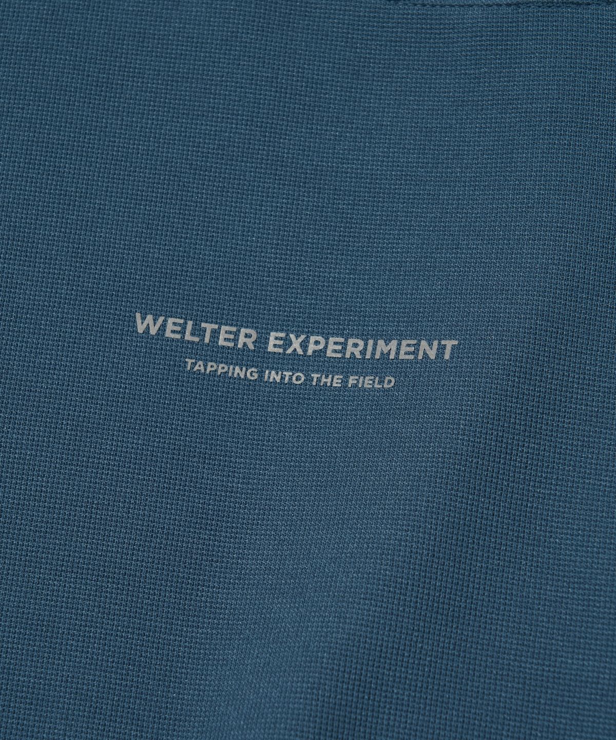웰터 익스페리먼트(WELTER EXPERIMENT) STRETCH WAFFLE PULLOVER_BLUE_WOL089