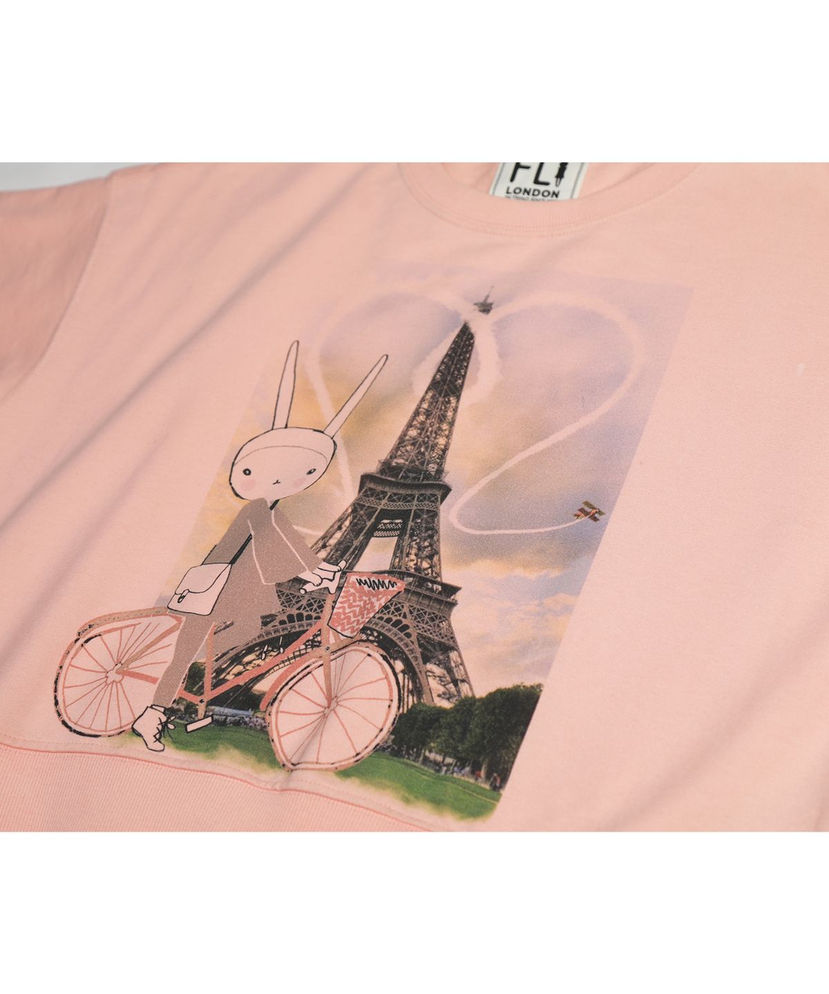 피피라핀(FIFI LAPIN) FIFI 에펠탑 여행 반팔 티셔츠/FS7WM33W PINK