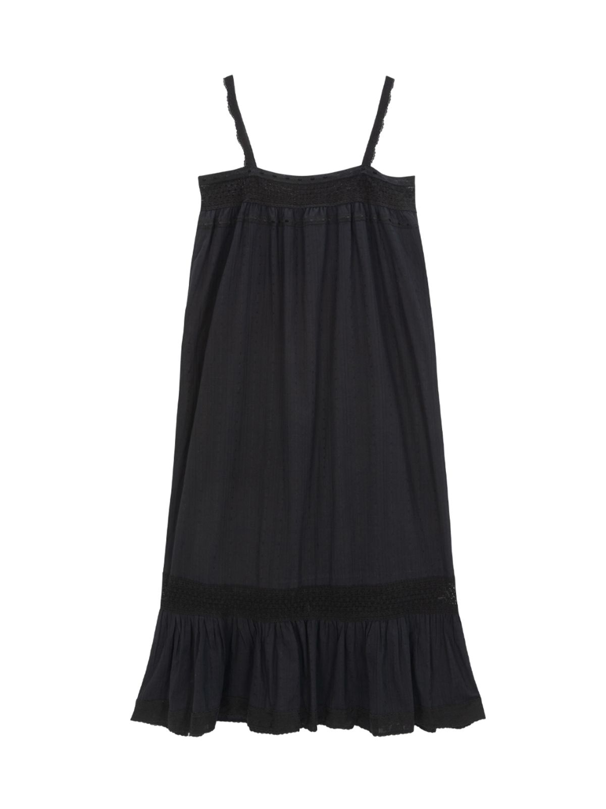 에즈이프 캘리(ASIF CALIE) LACE TRIM MAXI DRESS BLACK