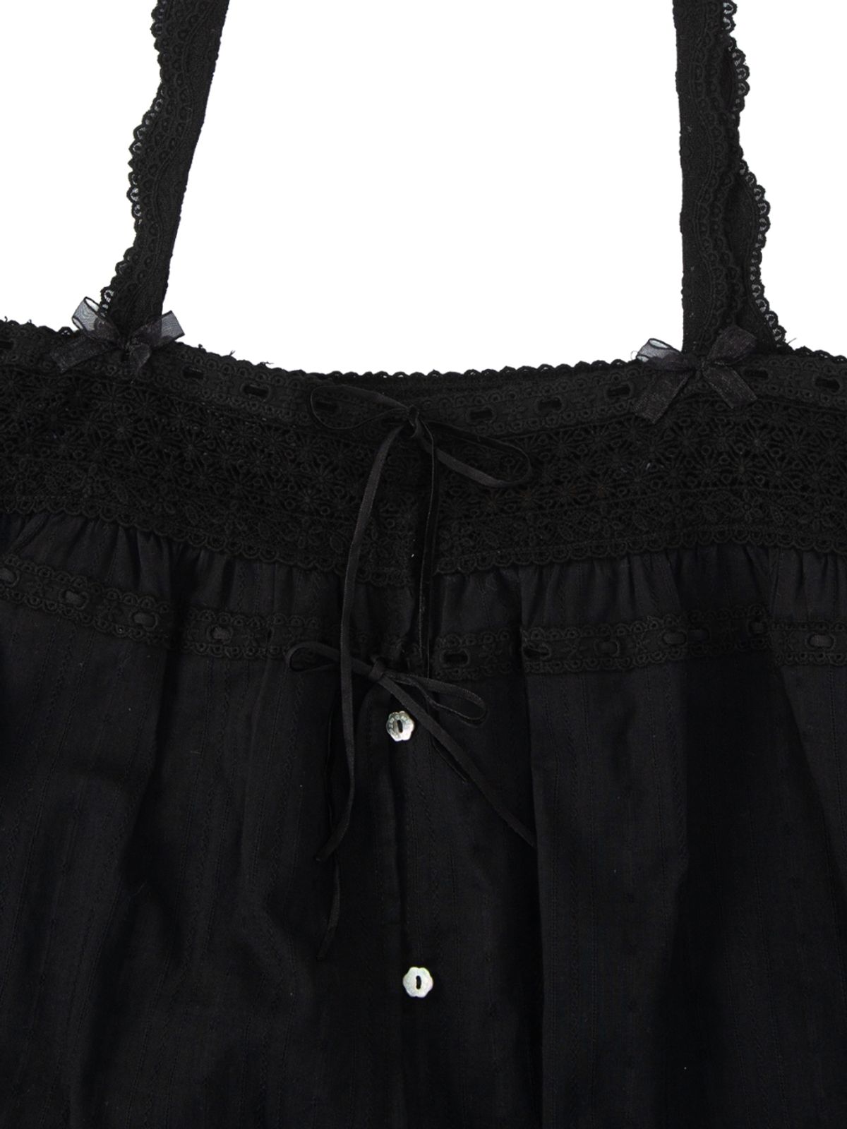 에즈이프 캘리(ASIF CALIE) LACE TRIM MAXI DRESS BLACK