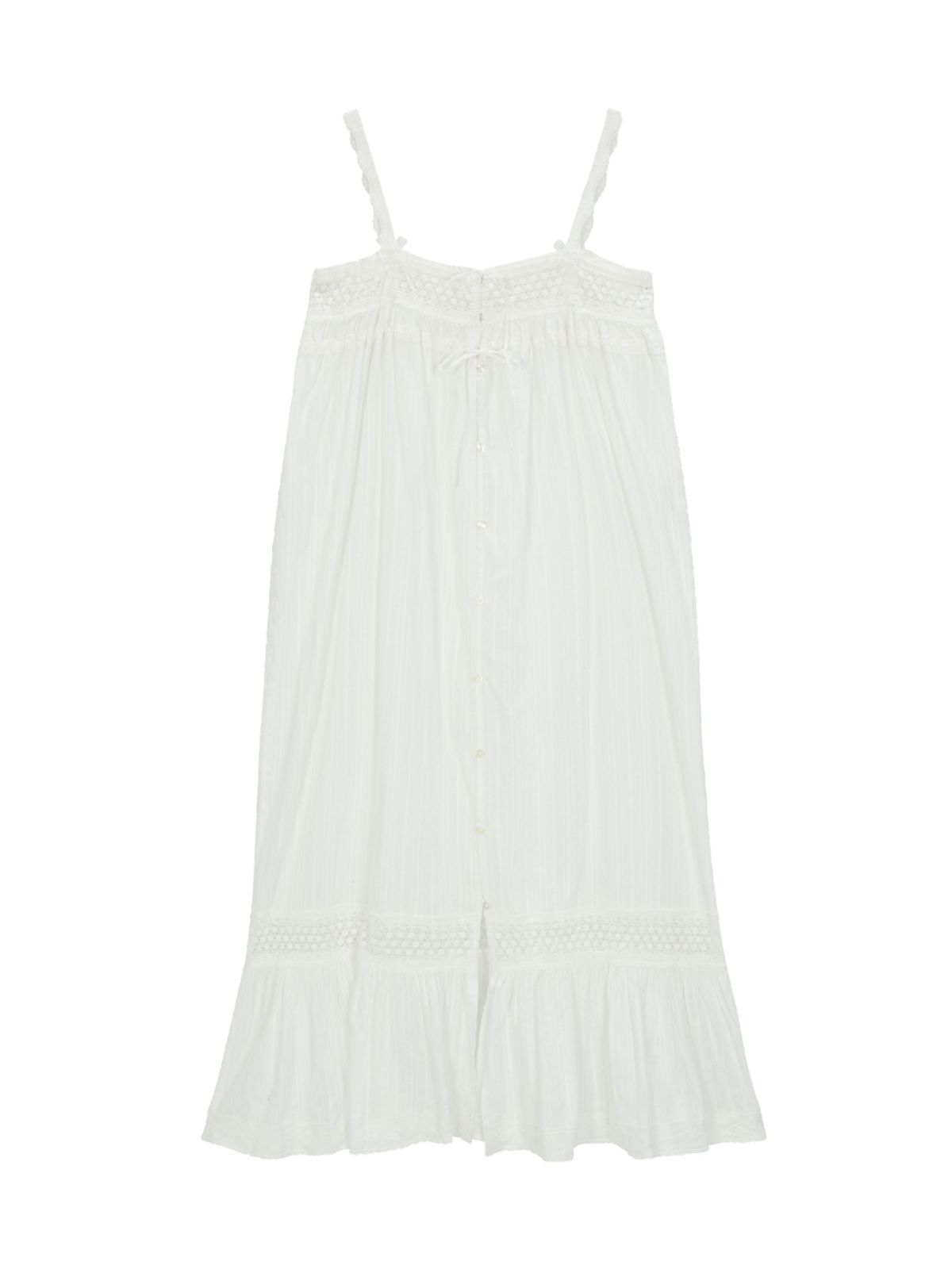 에즈이프 캘리(ASIF CALIE) LACE TRIM MAXI DRESS WHITE