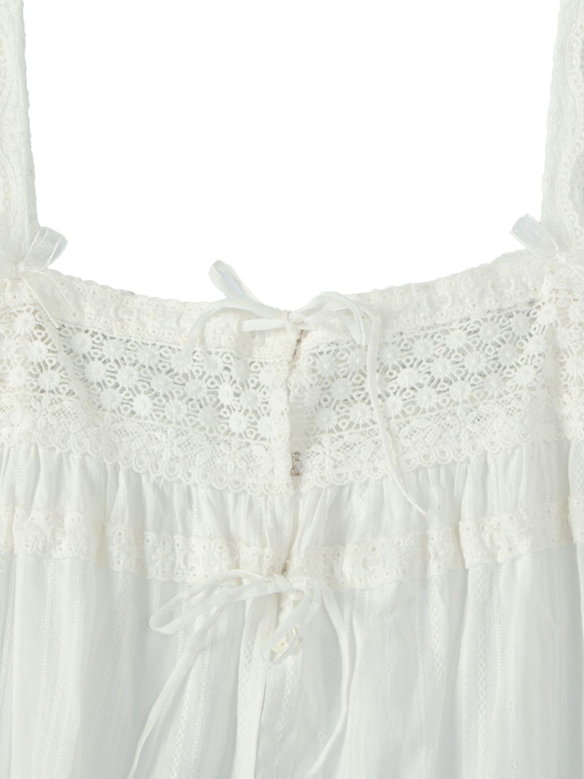 에즈이프 캘리(ASIF CALIE) LACE TRIM MAXI DRESS WHITE