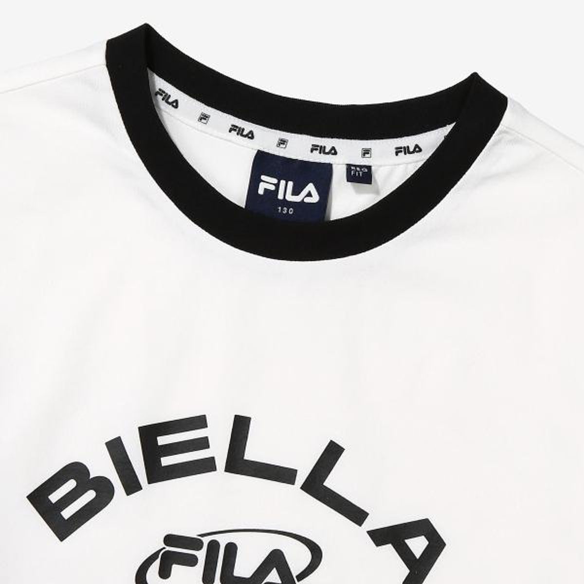 휠라 키즈(FILA KIDS) 에센셜 소매 배색 티셔츠(FK2RSG2102XIVY)