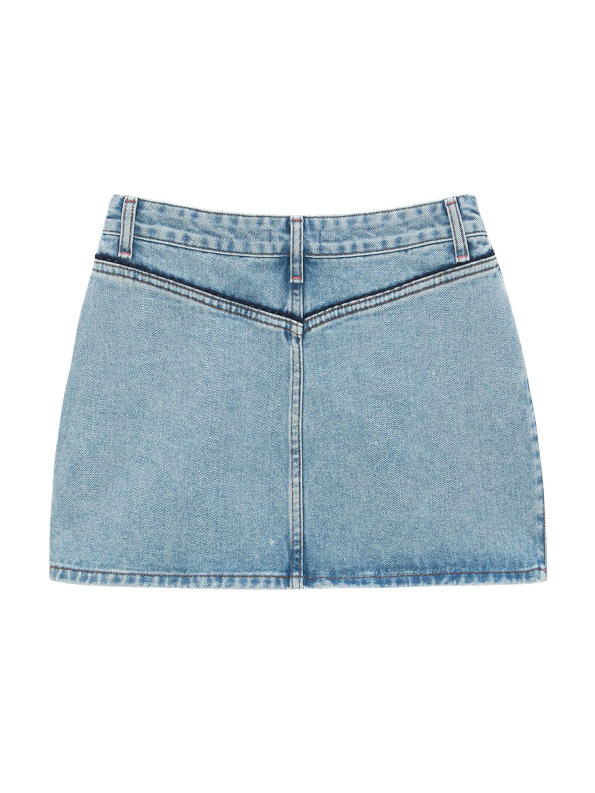 에즈이프 캘리(ASIF CALIE) YORK TRIM DENIM SKIRT BLUE