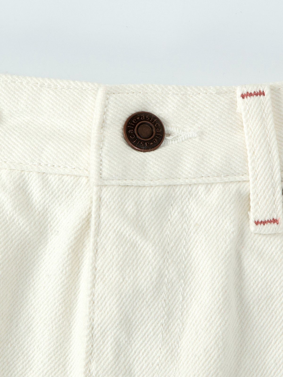 에즈이프 캘리(ASIF CALIE) YORK TRIM DENIM SKIRT WHITE