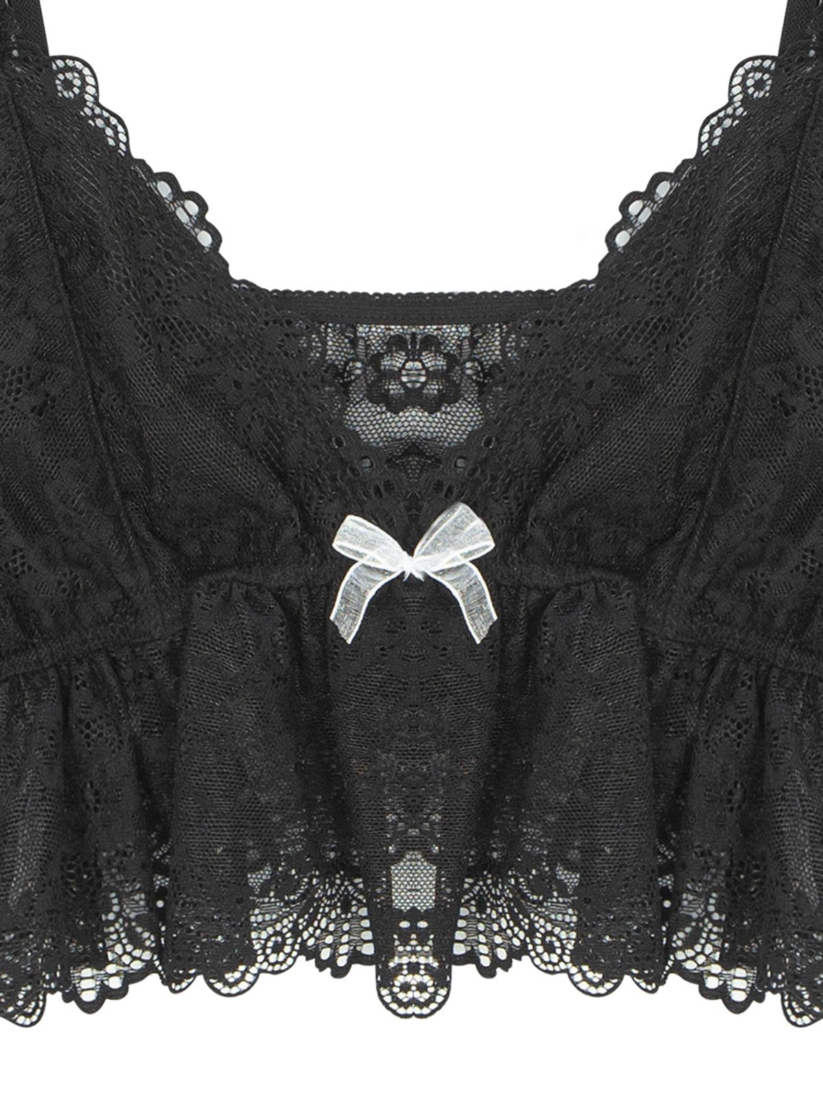 에즈이프 캘리(ASIF CALIE) RUFFLED CAP SLEEVE BLOUSE BLACK