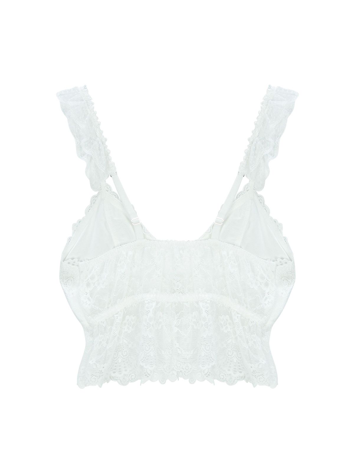 에즈이프 캘리(ASIF CALIE) RUFFLED CAP SLEEVE BLOUSE WHITE