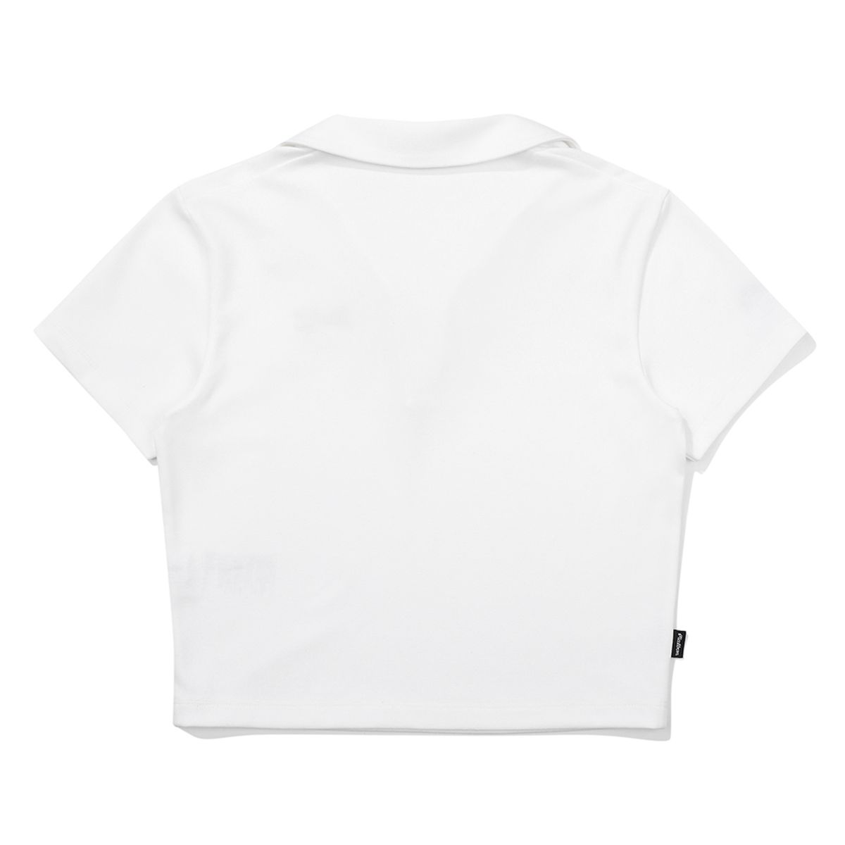 말본 골프(MALBON GOLF) 크롭기장 카라 티셔츠 WHITE (WOMAN)