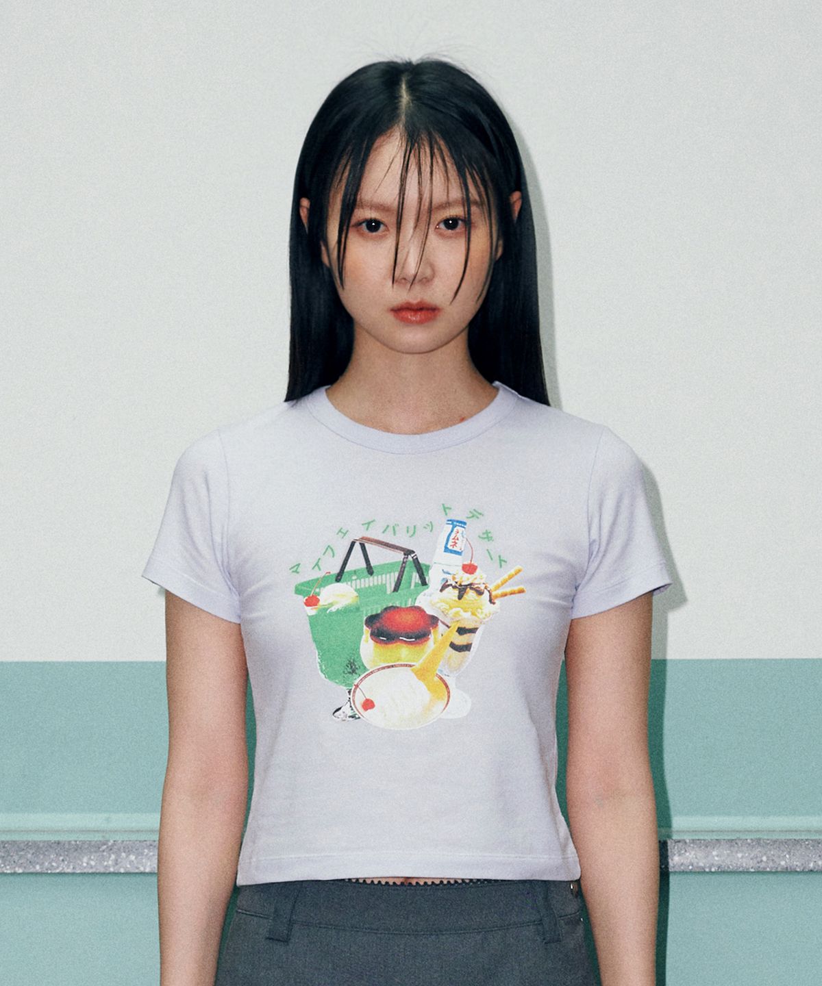러닝하이(RUNNINGHIGH) 디저트 크롭 H/S 티 [블루]