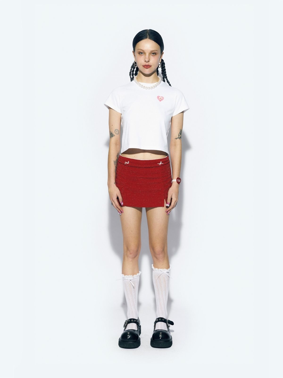 에즈이프 캘리(ASIF CALIE) HEART MEDAL T-SHIRTS WHITE