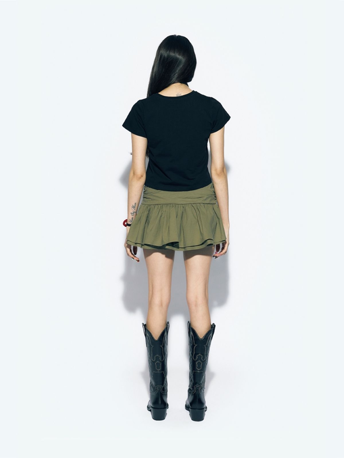 에즈이프 캘리(ASIF CALIE) CALIE BEADS BASIC T-SHIRT BLACK