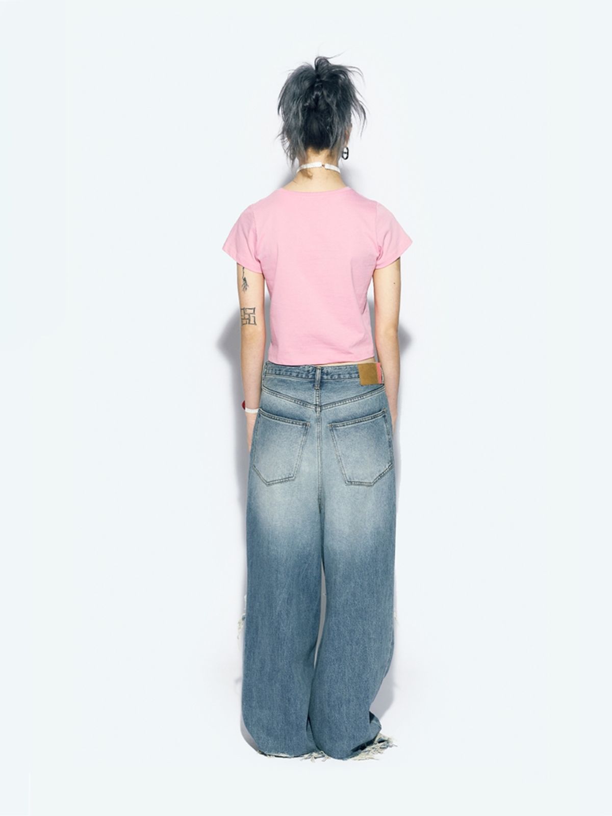 에즈이프 캘리(ASIF CALIE) CALIE BEADS BASIC T-SHIRT PINK