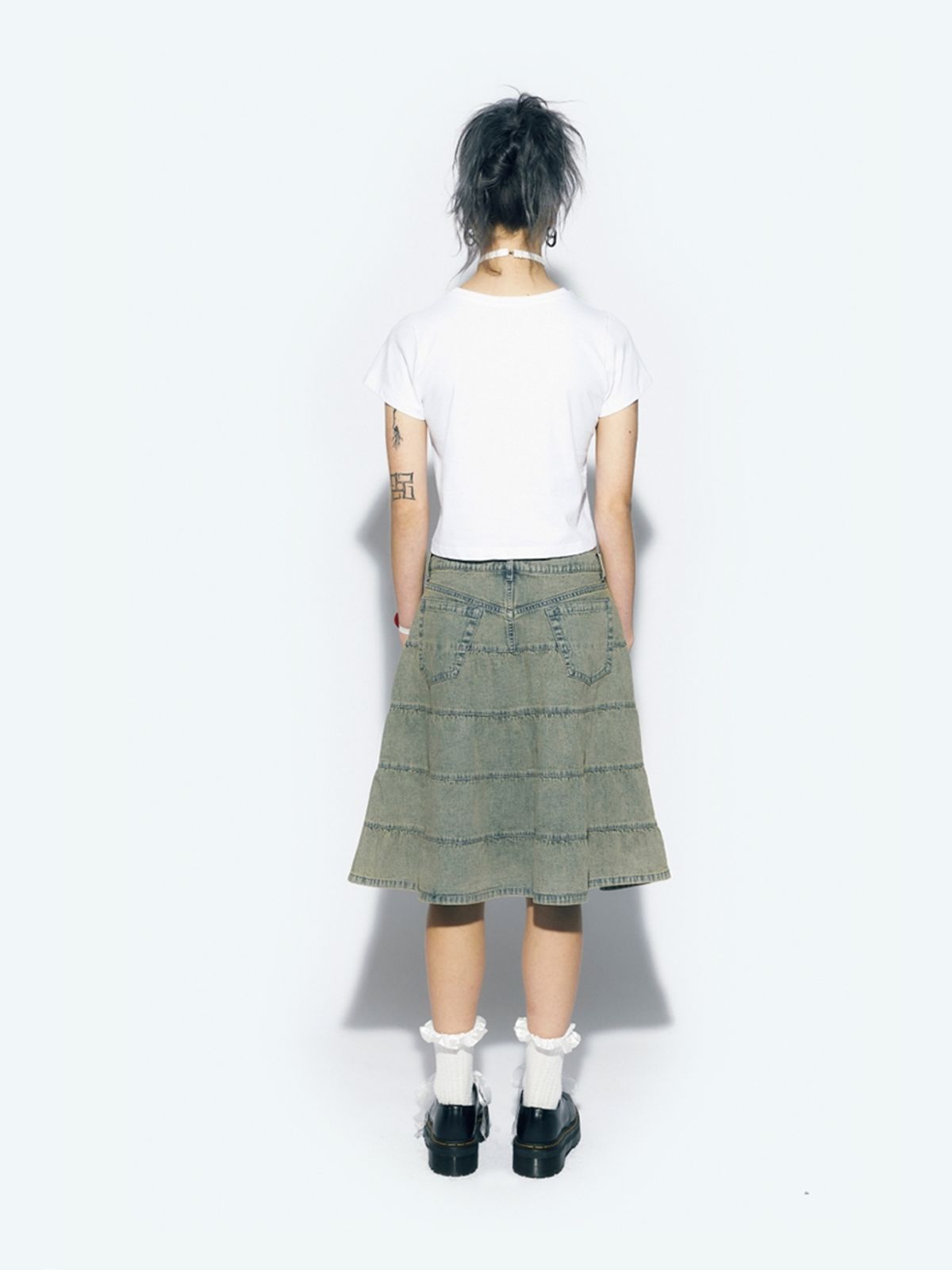 에즈이프 캘리(ASIF CALIE) CALIE BEADS BASIC T-SHIRT WHITE