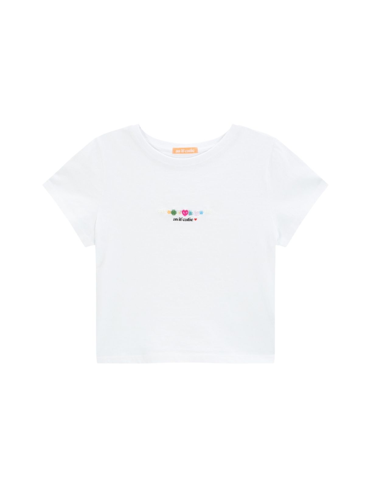 에즈이프 캘리(ASIF CALIE) CALIE BEADS BASIC T-SHIRT WHITE