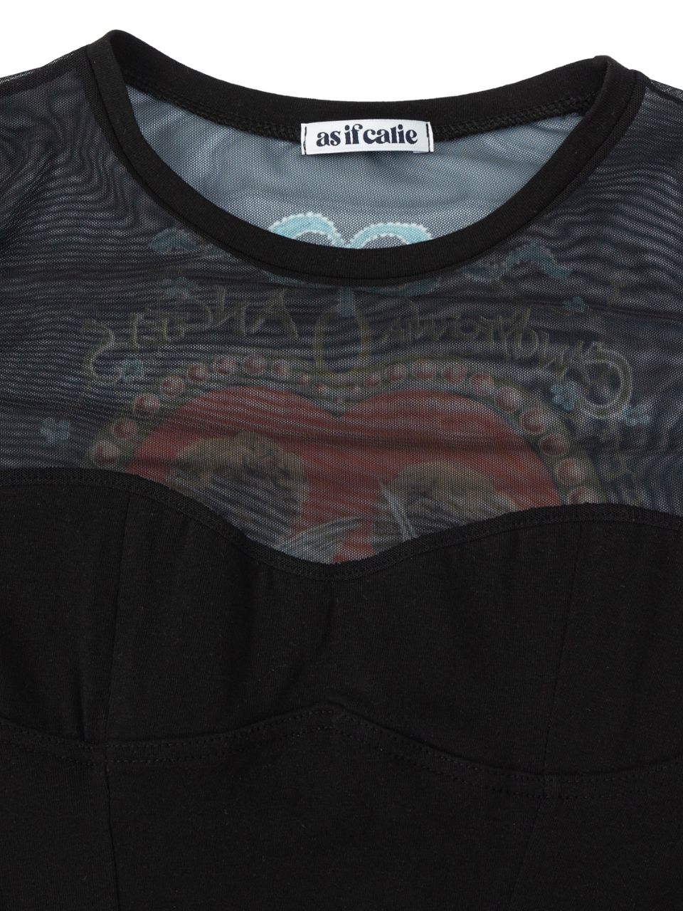 人気☆ASIF CALIE ☆ CORSET MESH T-SHIRT MUSINSA | ASIF CALIE CORSET MESH T-SHIRT BLACK