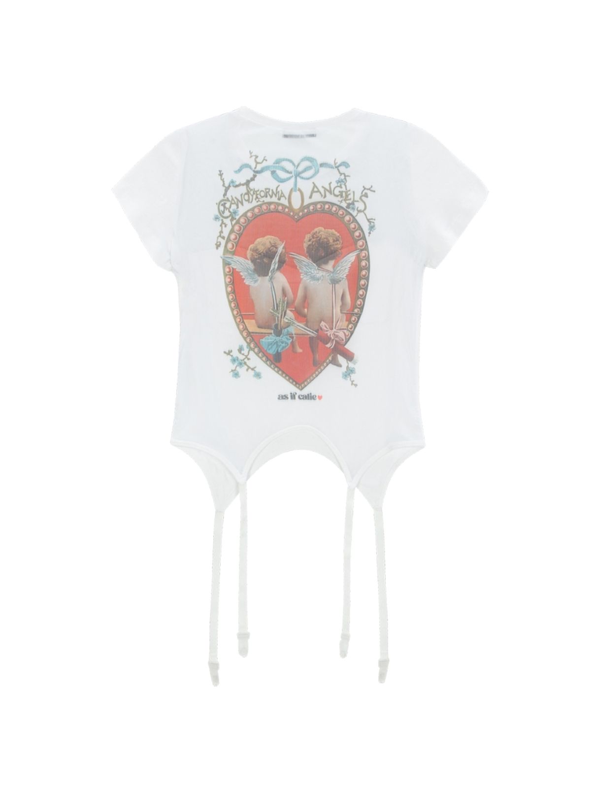 에즈이프 캘리(ASIF CALIE) CORSET MESH T-SHIRT WHITE