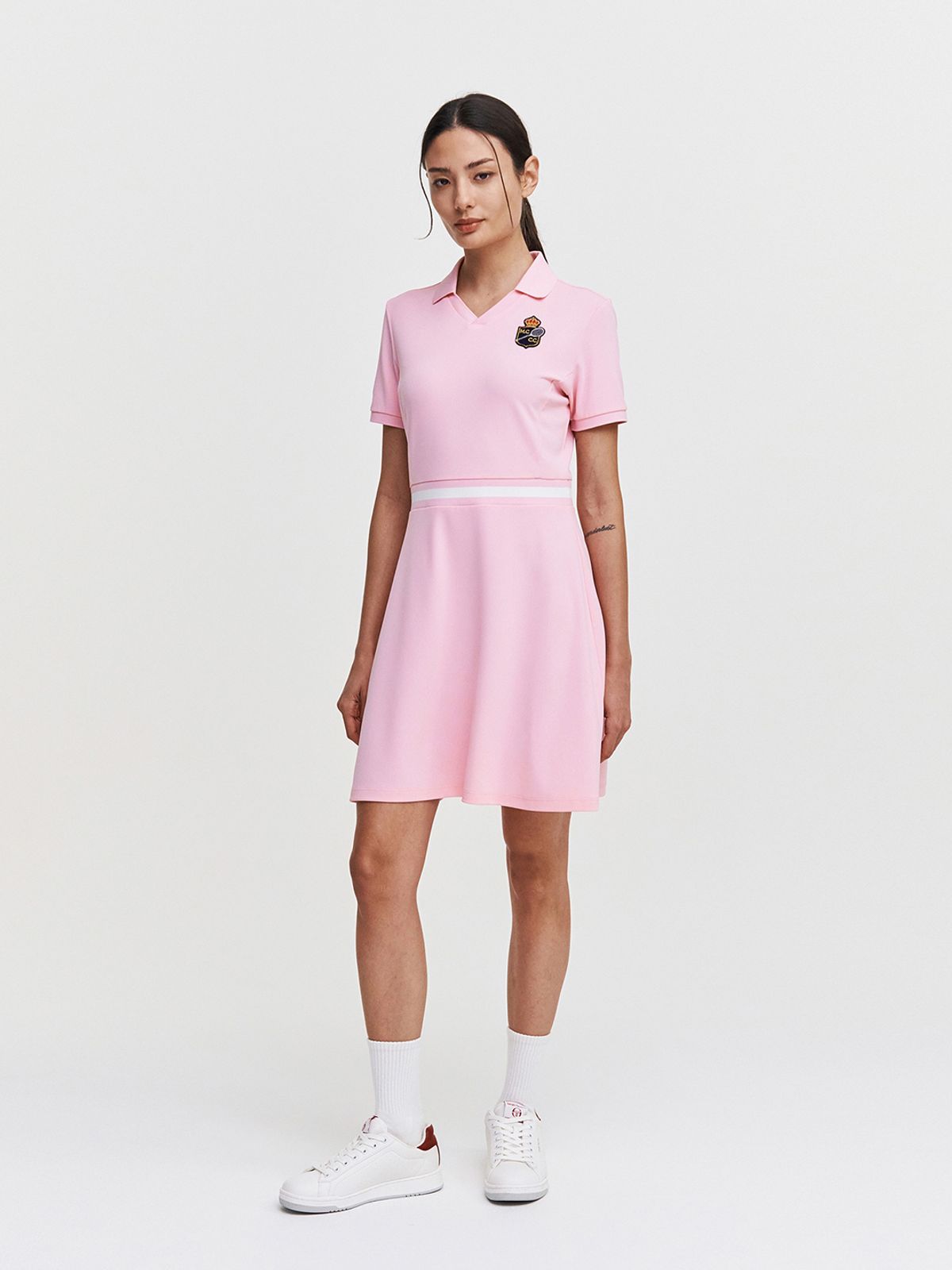 세르지오 타키니(SERGIO TACCHINI) MC 랠리 반팔 드레스 (L.Pink)