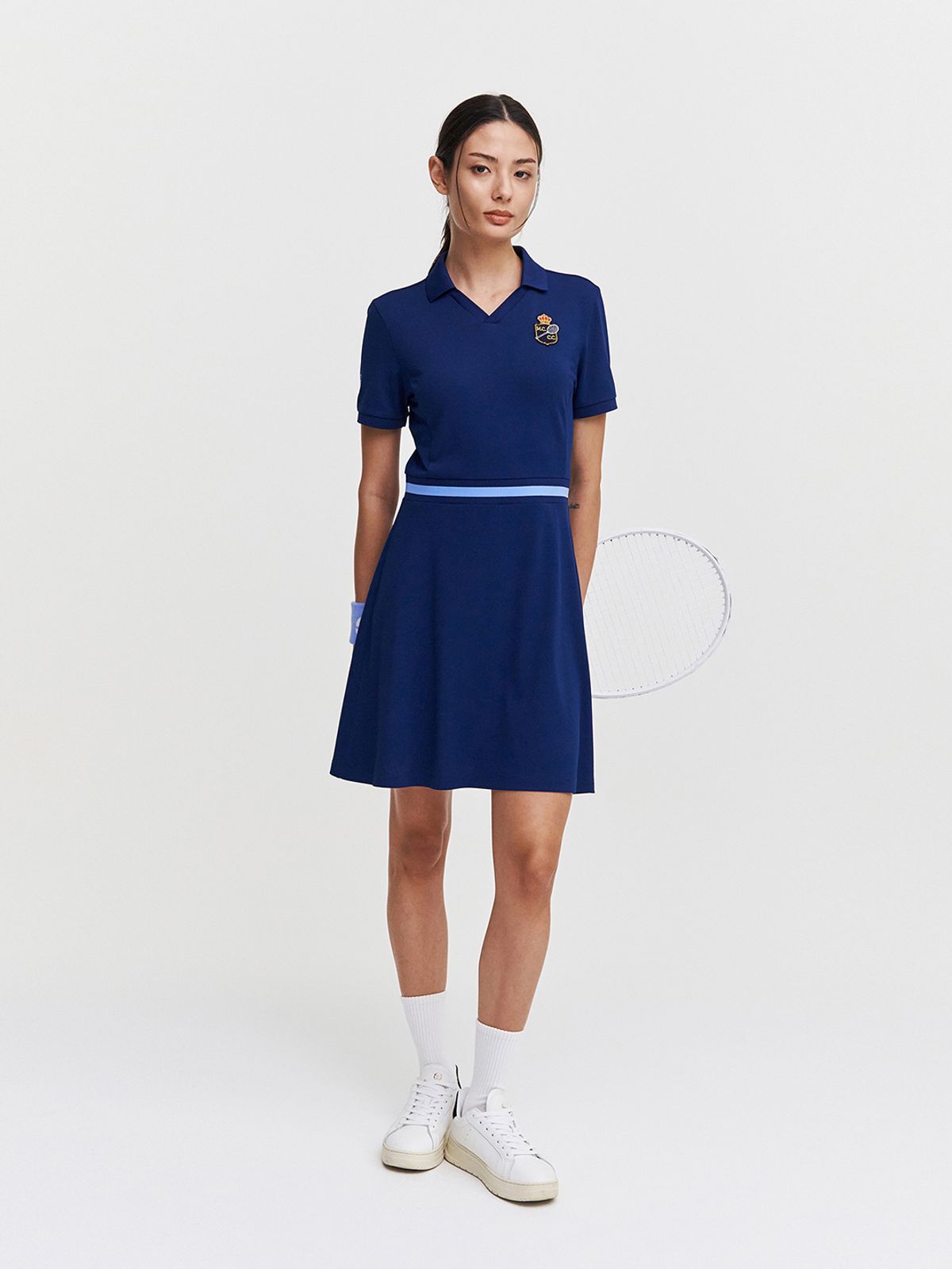 세르지오 타키니(SERGIO TACCHINI) MC 랠리 반팔 드레스 (Navy)