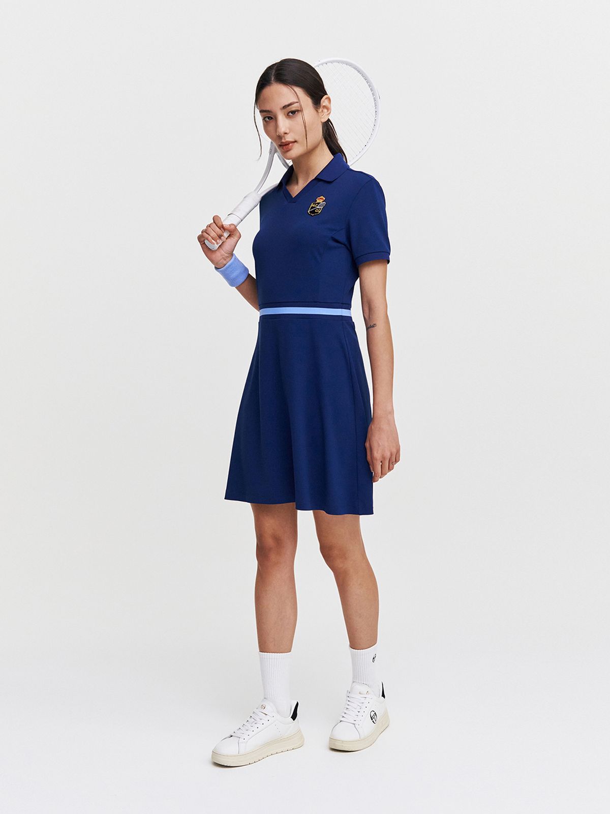 세르지오 타키니(SERGIO TACCHINI) MC 랠리 반팔 드레스 (Navy)