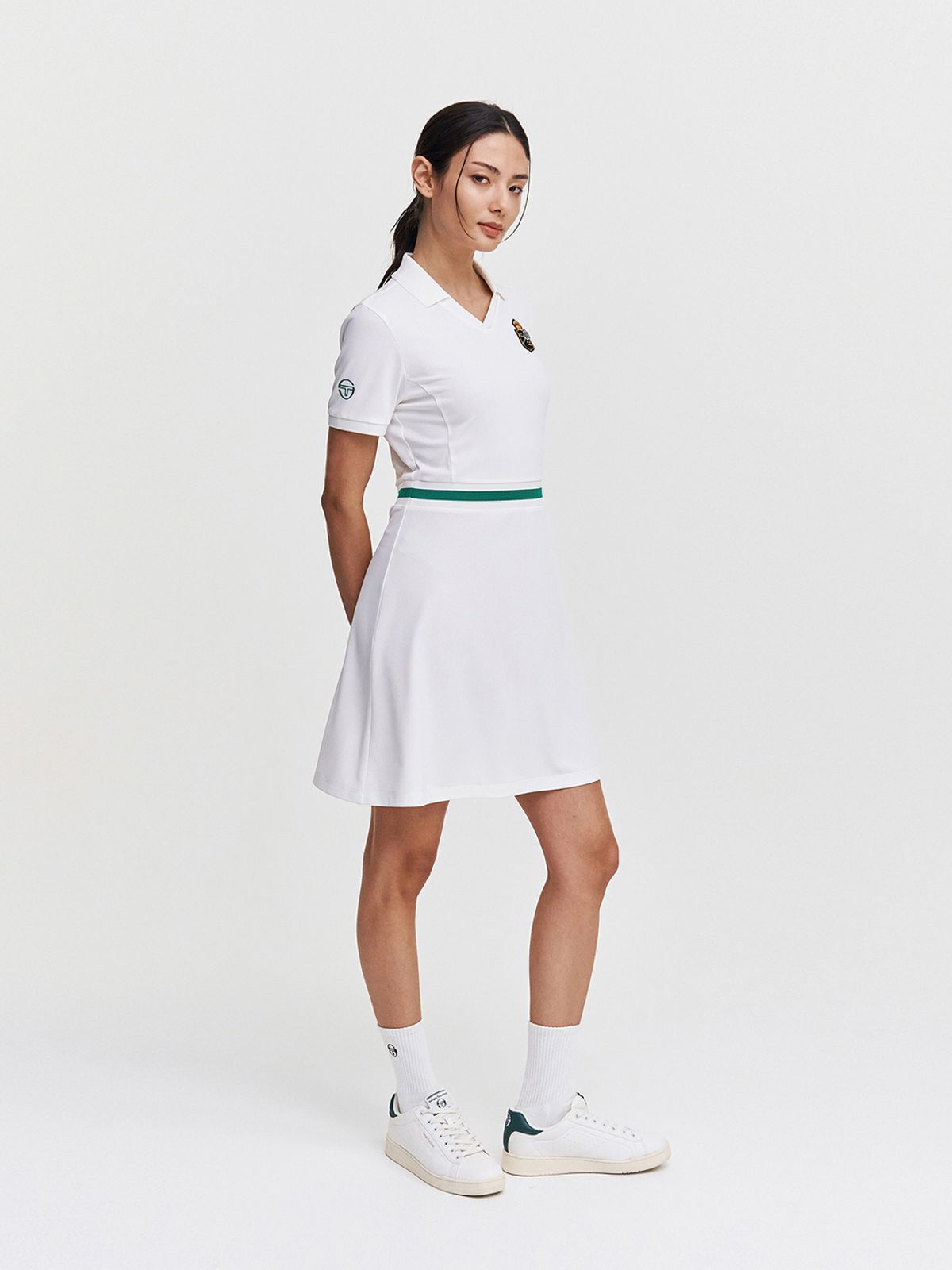 세르지오 타키니(SERGIO TACCHINI) MC 랠리 반팔 드레스 (White)