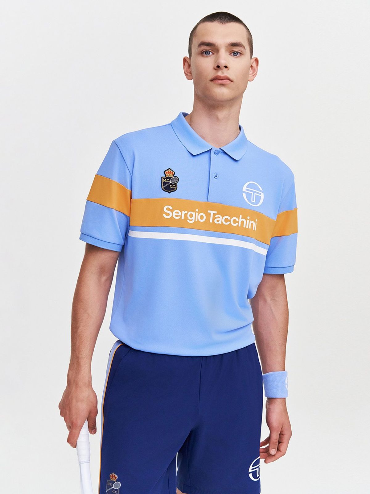 세르지오 타키니(SERGIO TACCHINI) MC 앨리 스태프 반팔 폴로셔츠 (L.Blue)