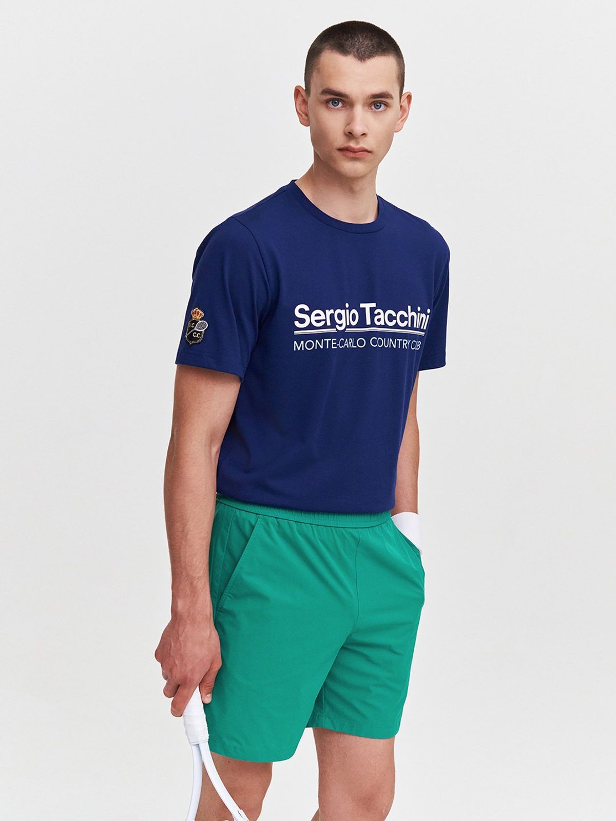 세르지오 타키니(SERGIO TACCHINI) MC 바이메인 반팔 티셔츠 (Navy)