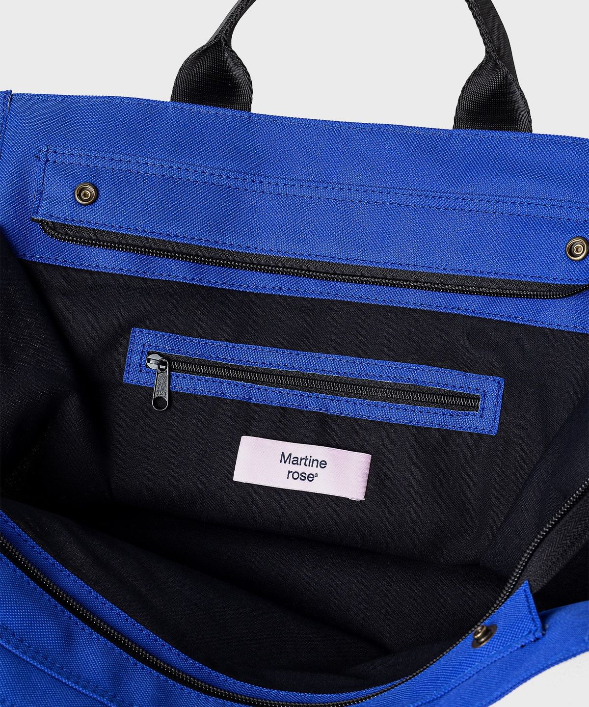 마틴 로즈(MARTINE ROSE) (U) 폴더블 캐리어 화이트 블루 FOLDABLE CARRIER WHITE/BLUE