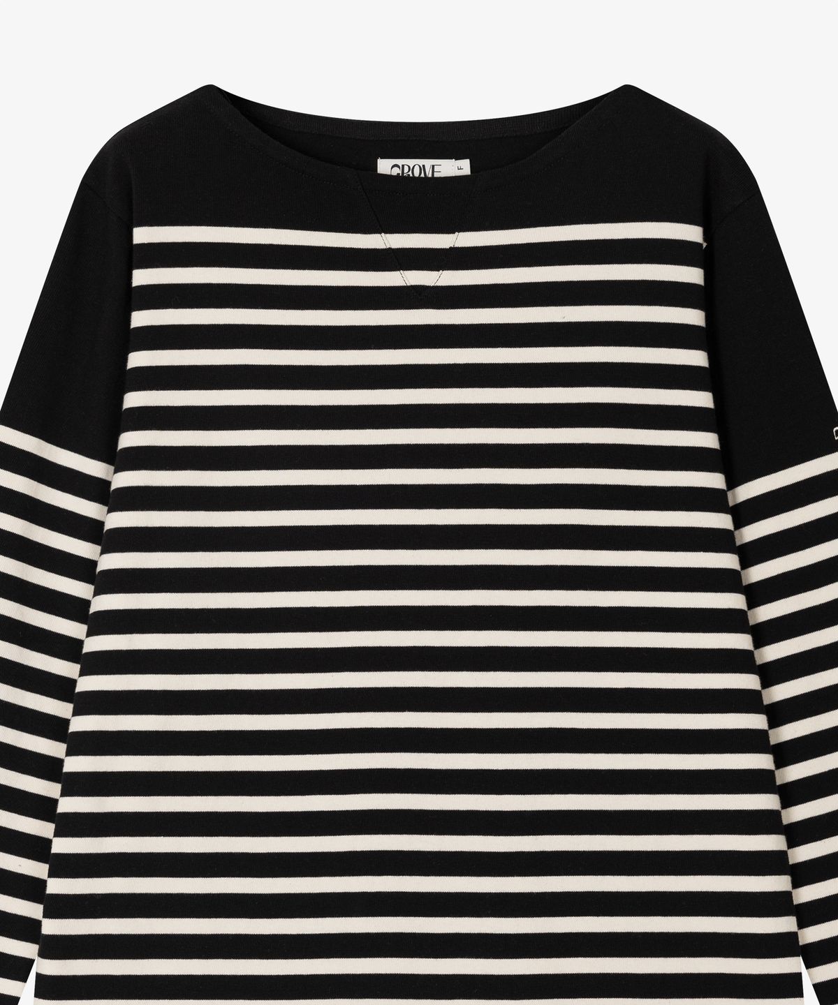 그로브(GROVE) GRANN BOAT NECK T-SHIRT_BLACK