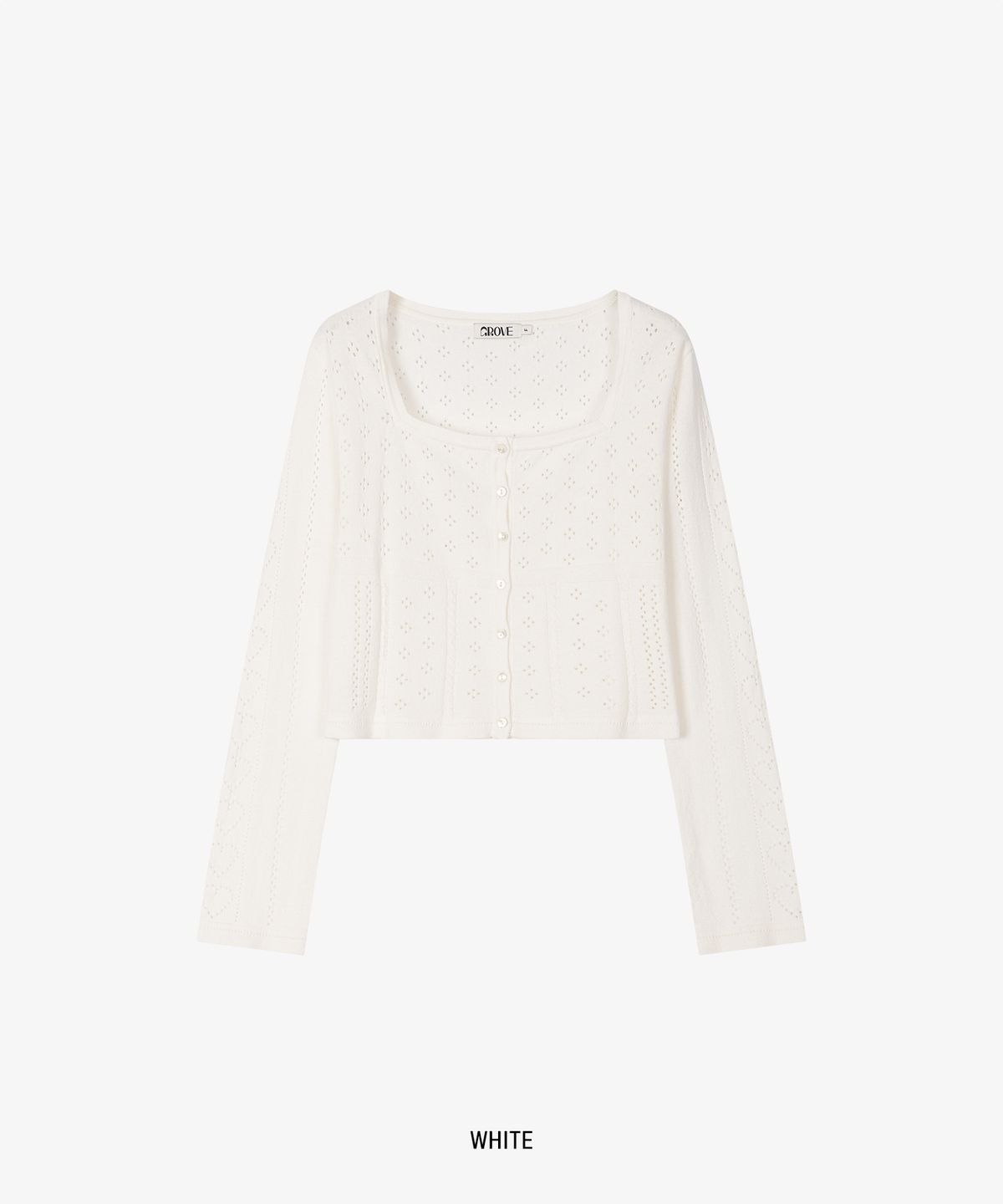그로브(GROVE) ANNETTE CARDIGAN_WHITE