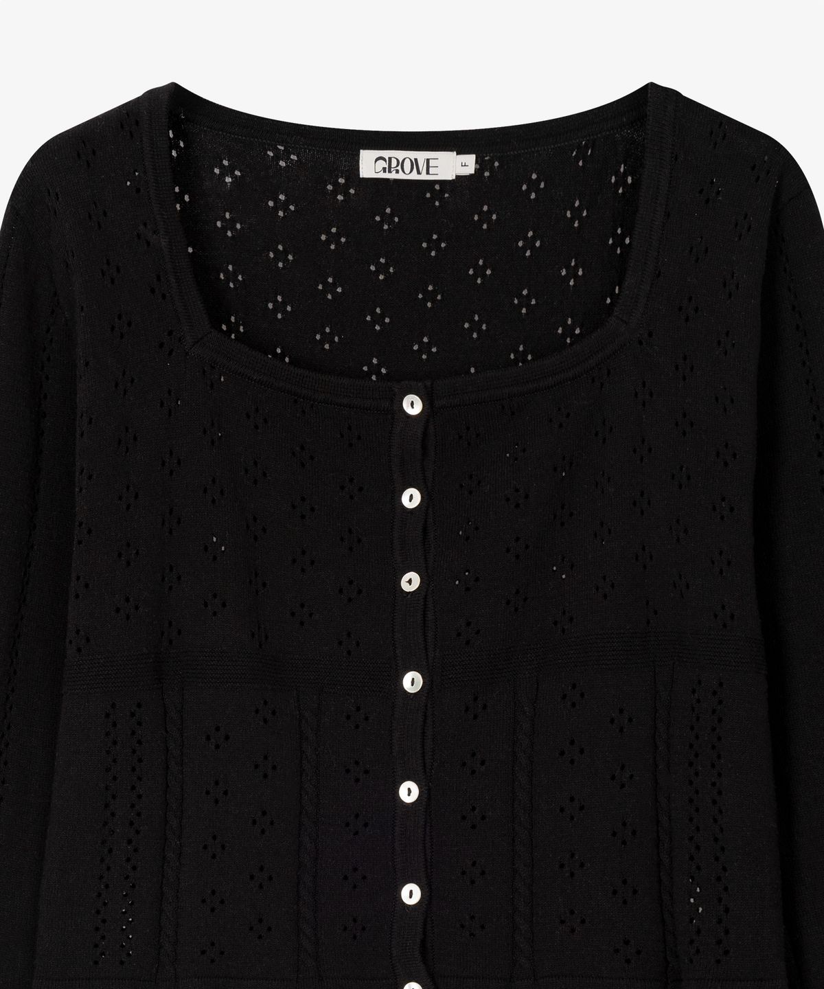 그로브(GROVE) ANNETTE CARDIGAN_BLACK