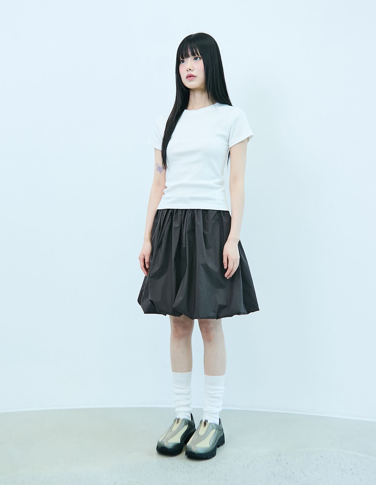 챈스챈스(CHANCECHANCE) CH EMBROIDERED LOGO WOMAN T-SHIRT(WHITE)