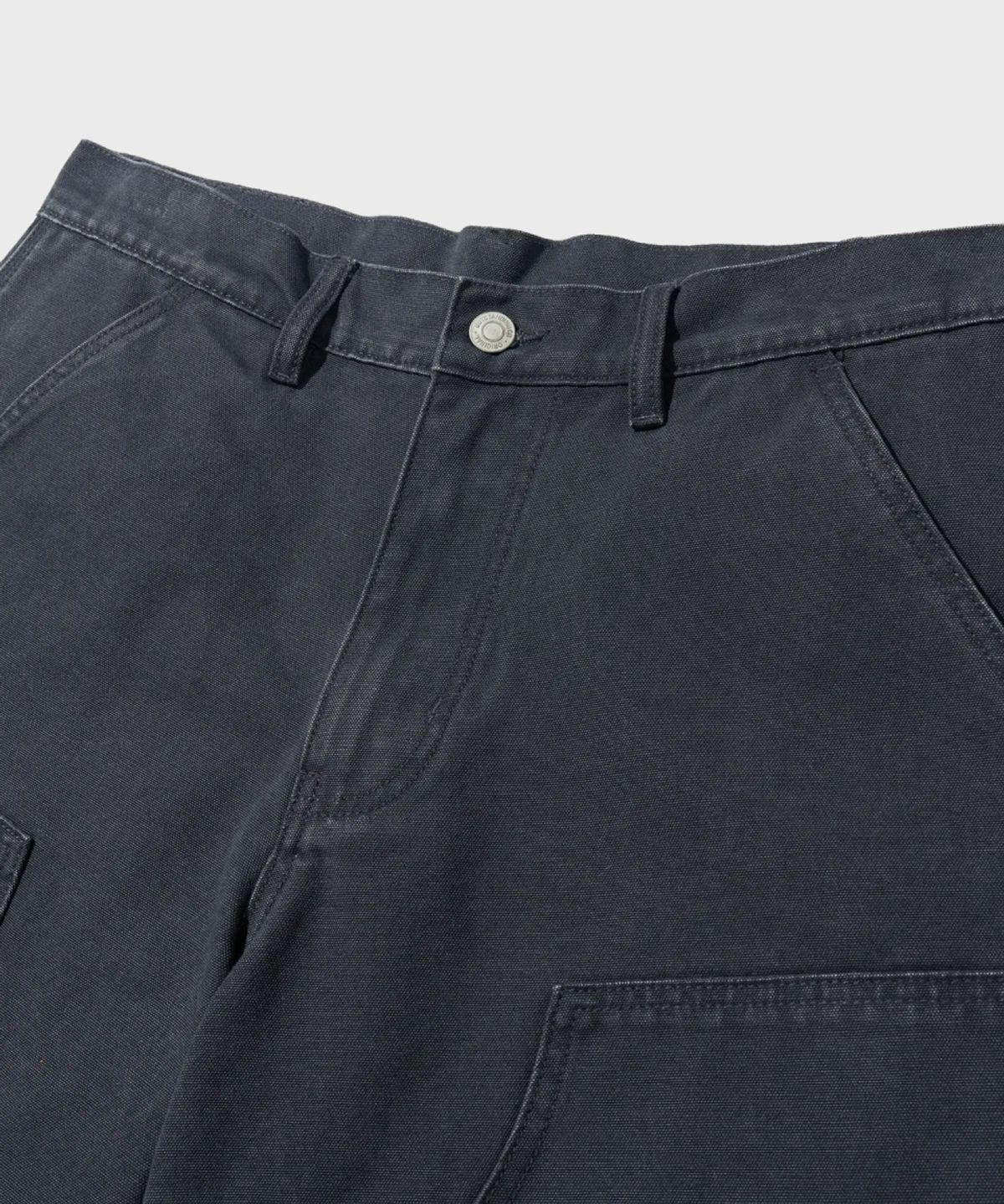 아웃스탠딩(OUTSTANDING) CANVAS CARPENTER DOUBLE KNEE SHORTS_CHARCOAL