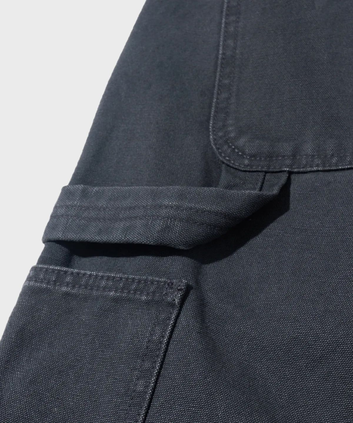 아웃스탠딩(OUTSTANDING) CANVAS CARPENTER DOUBLE KNEE SHORTS_CHARCOAL