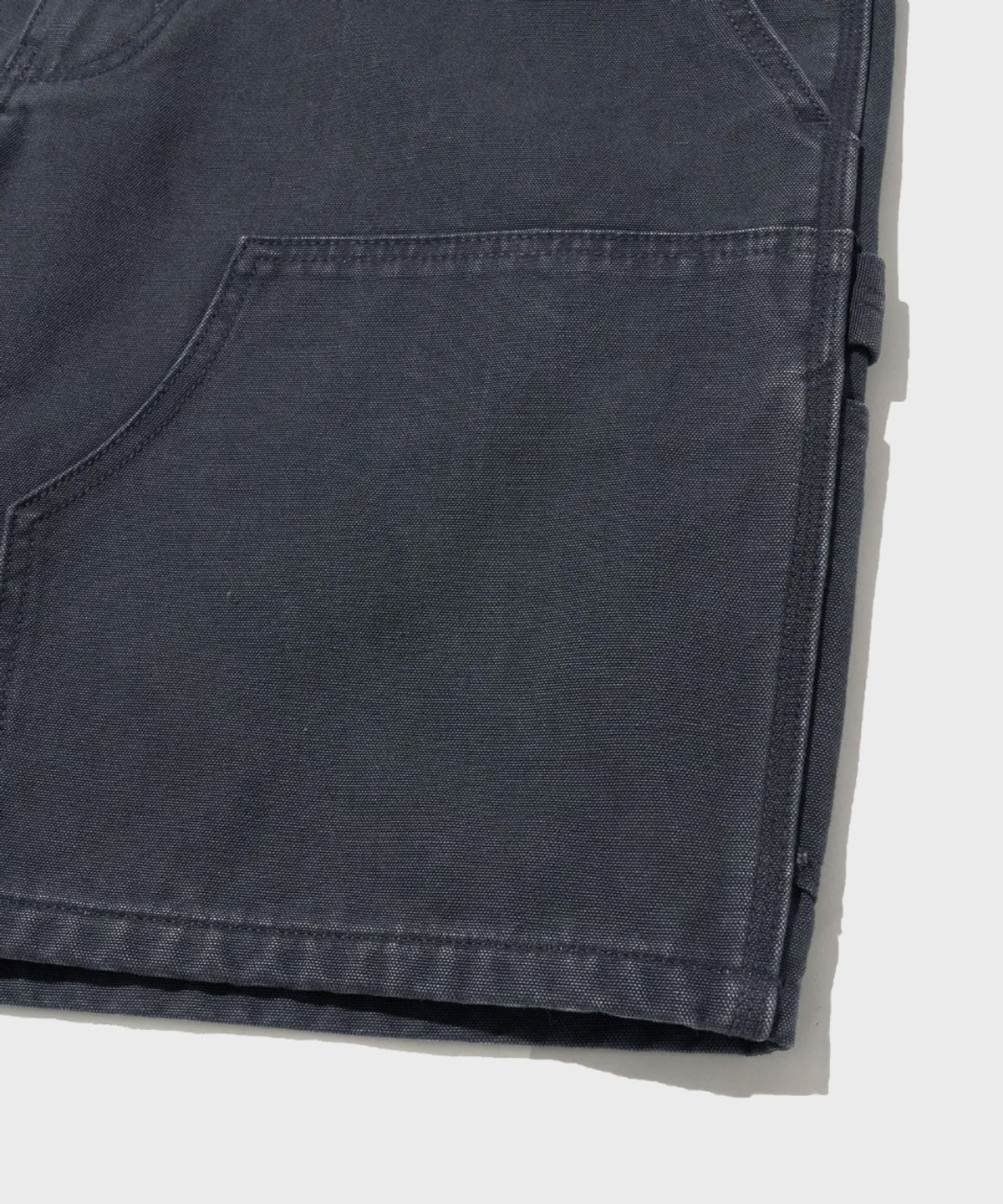 아웃스탠딩(OUTSTANDING) CANVAS CARPENTER DOUBLE KNEE SHORTS_CHARCOAL