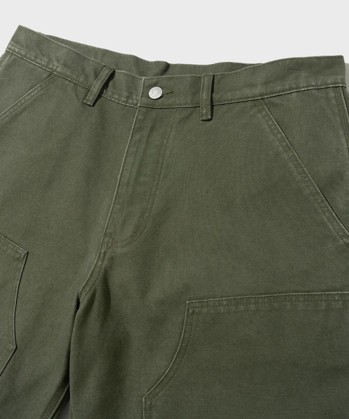 아웃스탠딩(OUTSTANDING) CANVAS CARPENTER DOUBLE KNEE SHORTS_OLIVE