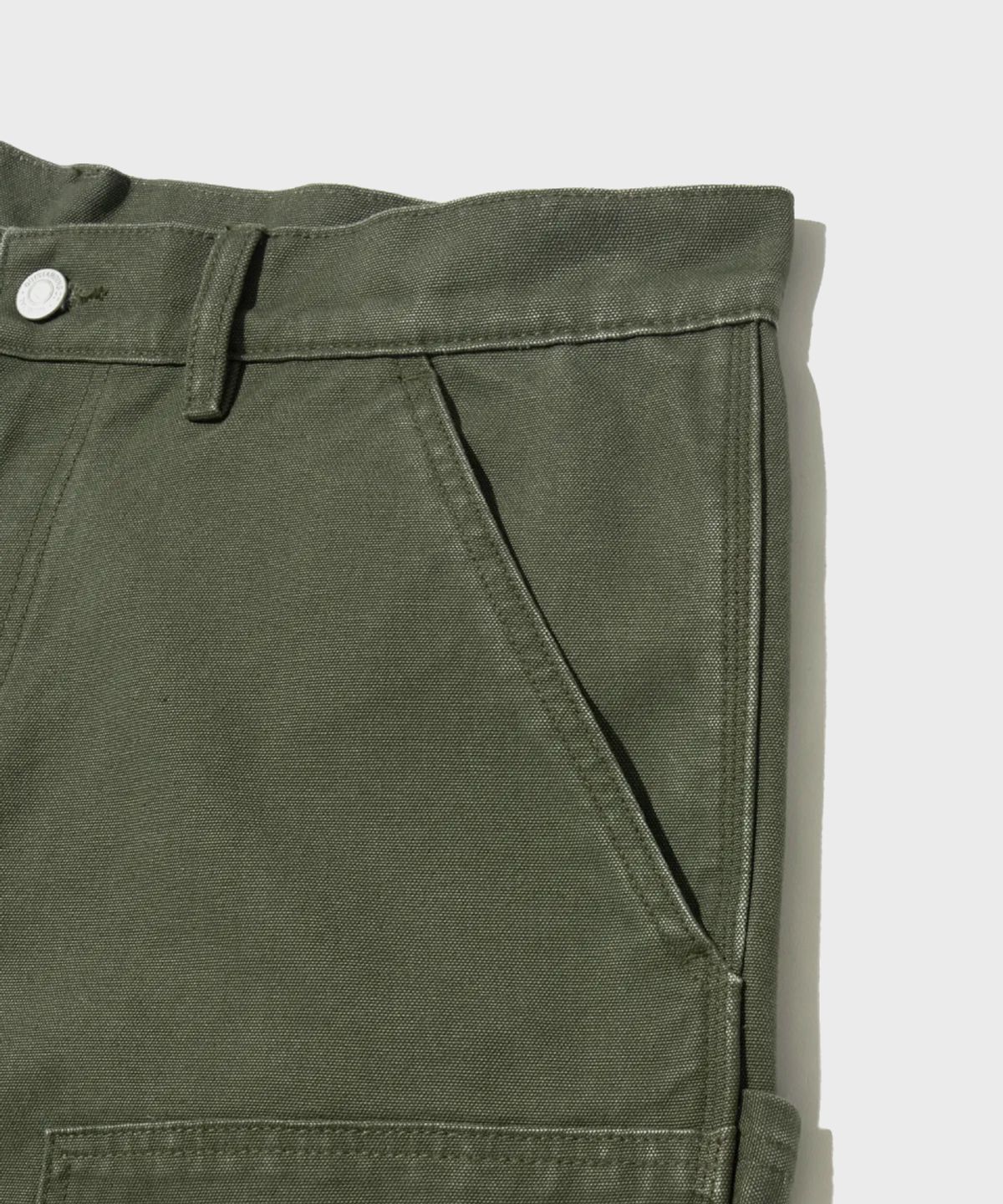 아웃스탠딩(OUTSTANDING) CANVAS CARPENTER DOUBLE KNEE SHORTS_OLIVE