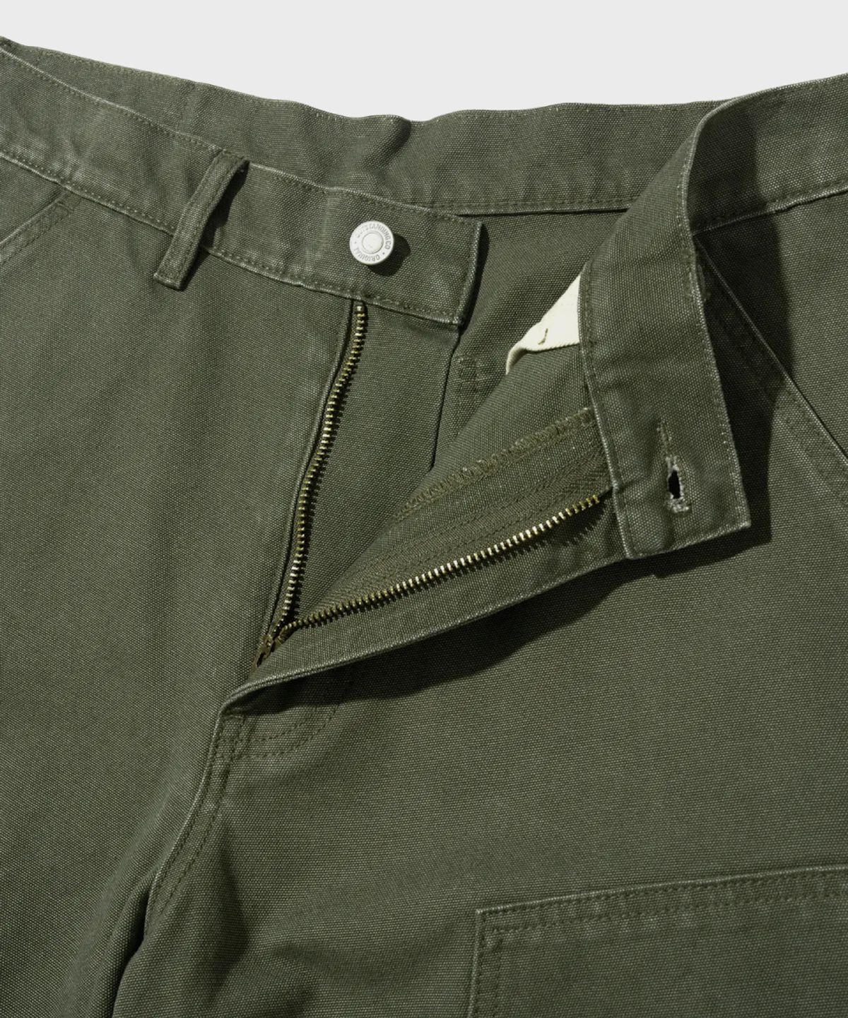 아웃스탠딩(OUTSTANDING) CANVAS CARPENTER DOUBLE KNEE SHORTS_OLIVE