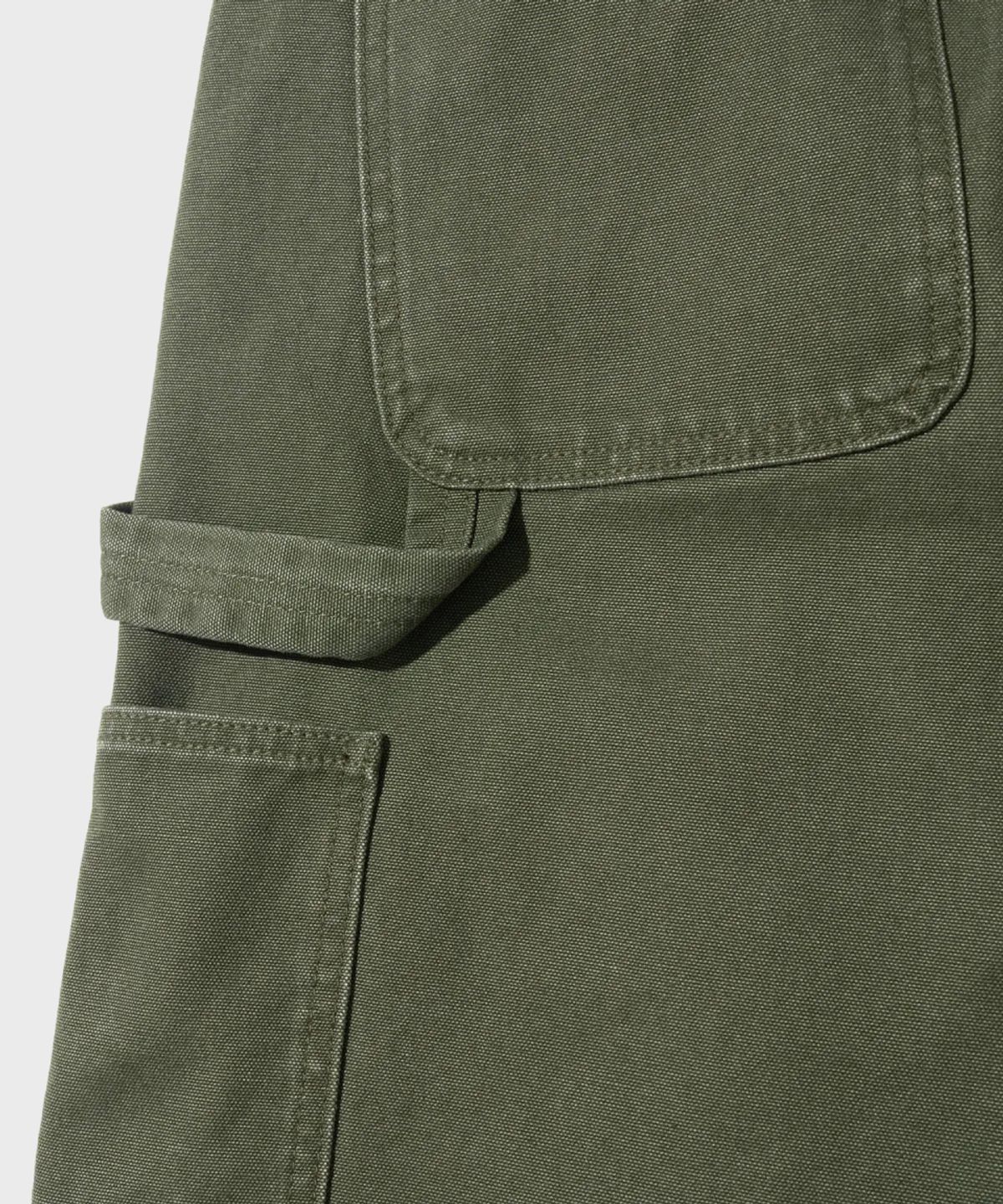 아웃스탠딩(OUTSTANDING) CANVAS CARPENTER DOUBLE KNEE SHORTS_OLIVE