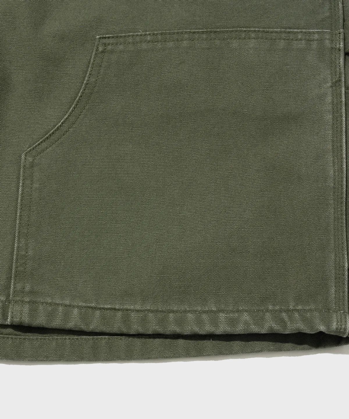 아웃스탠딩(OUTSTANDING) CANVAS CARPENTER DOUBLE KNEE SHORTS_OLIVE