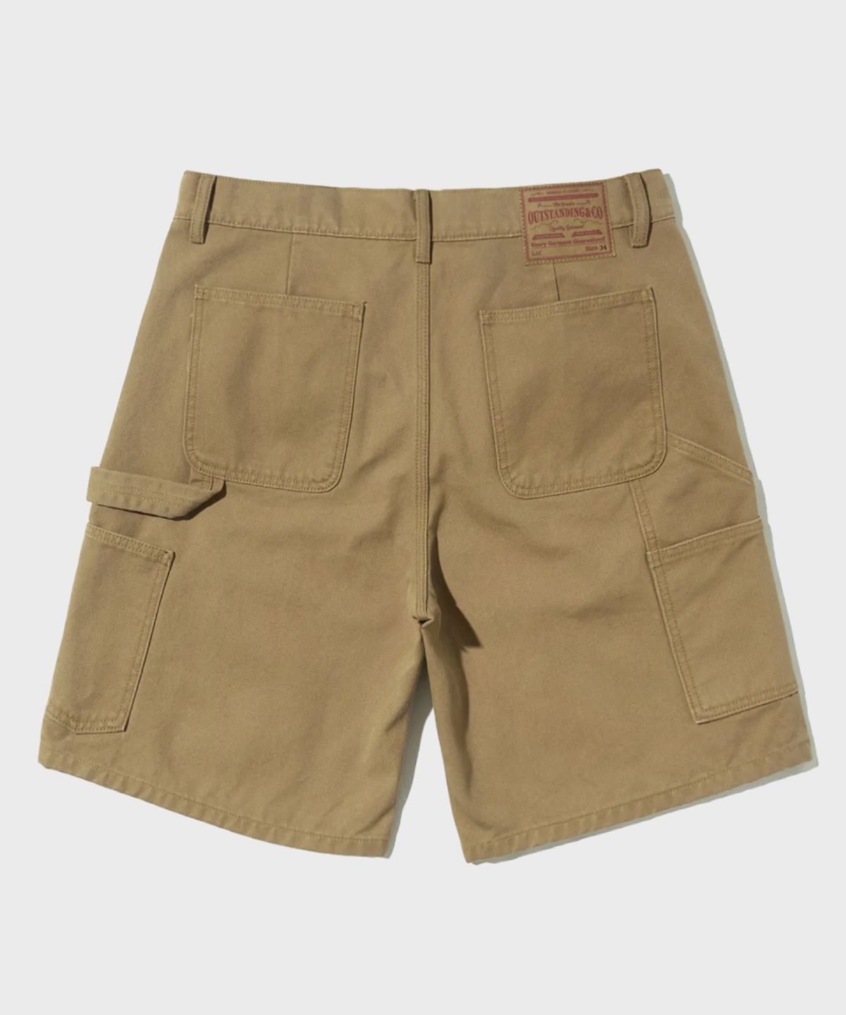 아웃스탠딩(OUTSTANDING) CANVAS CARPENTER DOUBLE KNEE SHORTS_BEIGE