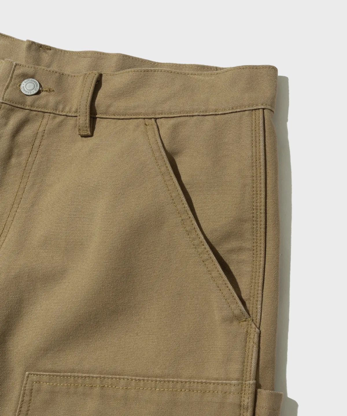 아웃스탠딩(OUTSTANDING) CANVAS CARPENTER DOUBLE KNEE SHORTS_BEIGE